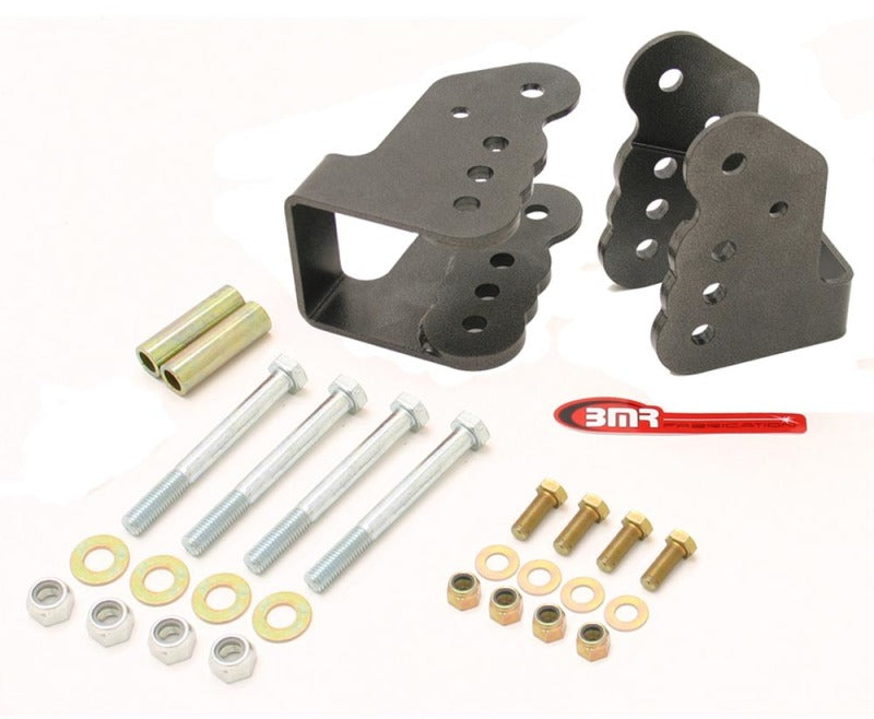 BMR 1978-1987 G-Body Bolt-On Control Arm Relocation Brackets - Black Hammertone