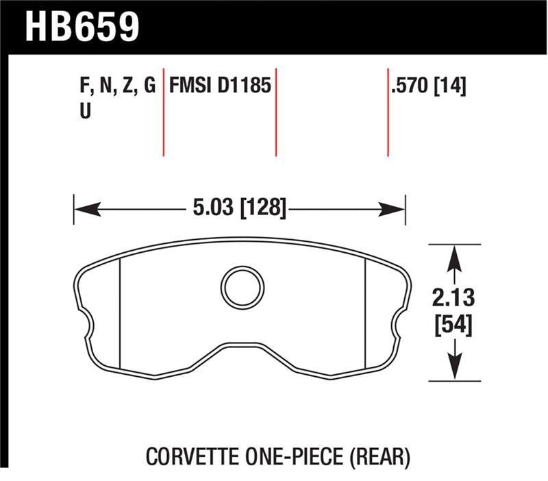 Hawk Performance HB659U.570 DTC-70 Motorsport Brake Pads
