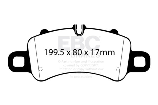 EBC 2016+ Porsche 911 (991/2 w/Cast Iron Rotors) 3.0TT Carrera Bluestuff Front Brake Pads DP52307NDX