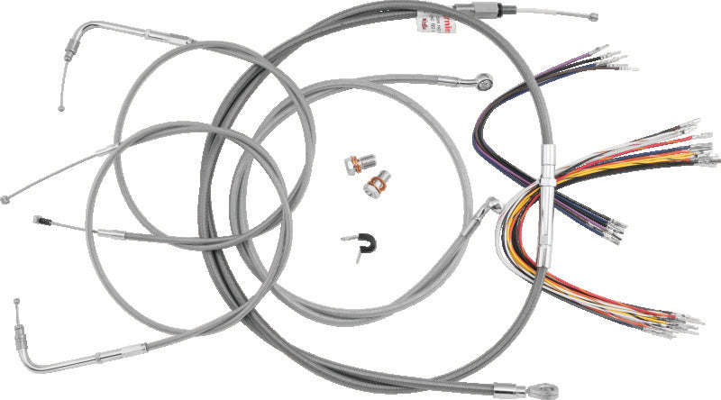 Burly Brand B30-1049 Control Kit 14 in Stainless Steel for 2000-2006 Harley-Davidson Softail