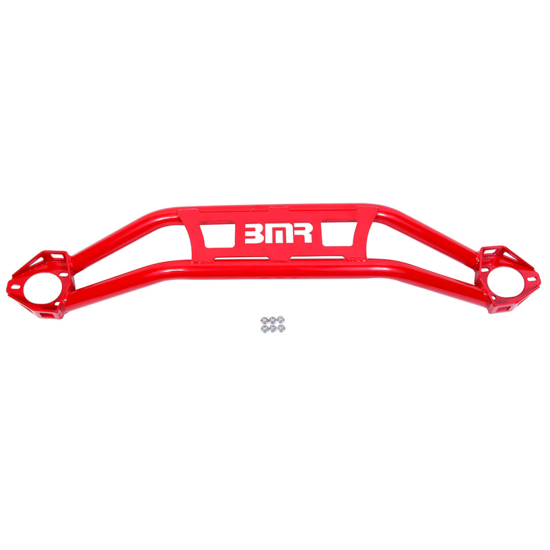 BMR 2008-2023 Dodge Challenger Front Strut Tower Brace - Red (Twin Tube Design)