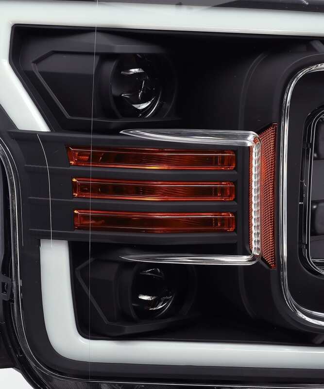 AlphaRex 880186 18-19 Ford F-150 PRO-Series Projector Headlights Plank Style Matte Black w/Activation Light/Sequential Signal