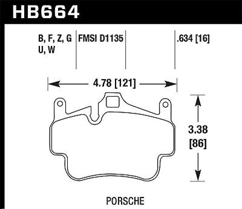 Hawk Performance HB664D.634 ER-1 Motorsport Brake Pads