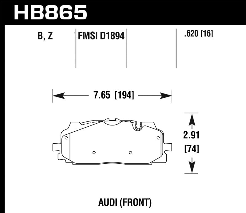 Hawk Performance HB865B.620 HPS 5.0 Street Brake Pads