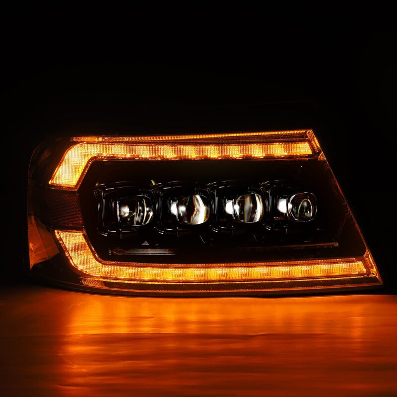 AlphaRex 880130 04-08 Ford F-150 (No 2004 Heritage) NOVA-Series LED Projector Headlights Chrome w/Activation Light / Sequential Signal