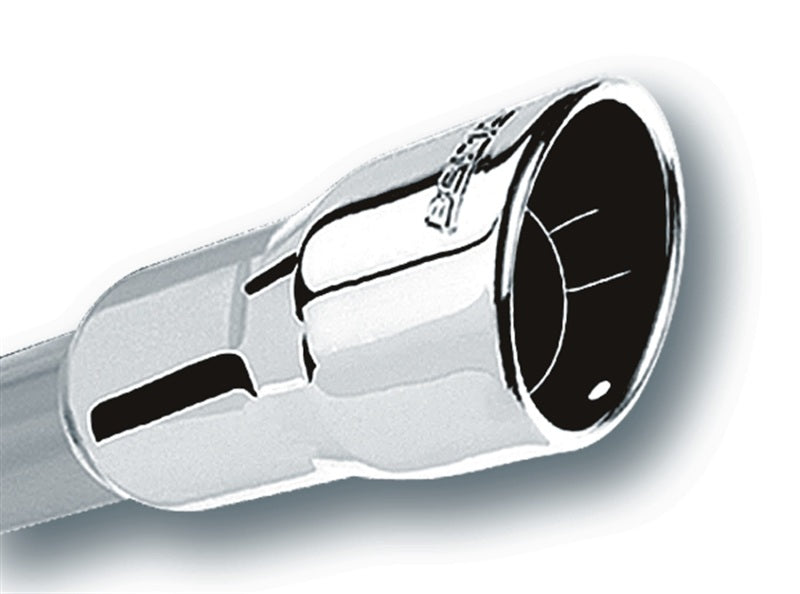 Borla 20251 3in Inlet 4.25in Round Rolled Angle Cut x 4in Long Universal Exhaust Tips - #20251