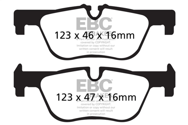 EBC 14+ BMW 228 Coupe 2.0 Turbo ATE calipers Ultimax2 Rear Brake Pads UD1613