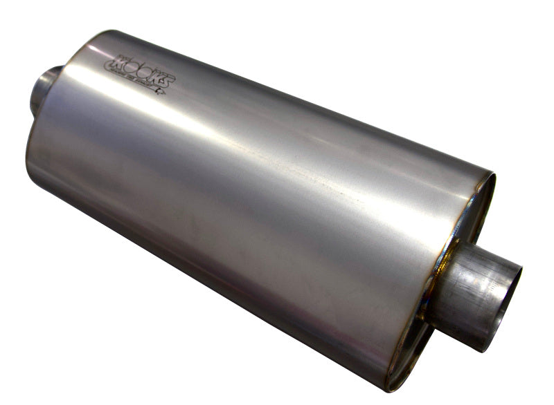 Kooks MUF-019 3in Oval Center/Center Muffler 18in Long Body Polished Stainless Steel