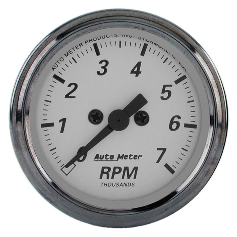 AutoMeter 1994 American Platinum 2-1/16in 7K RPM In-Dash Tachometer Gauge
