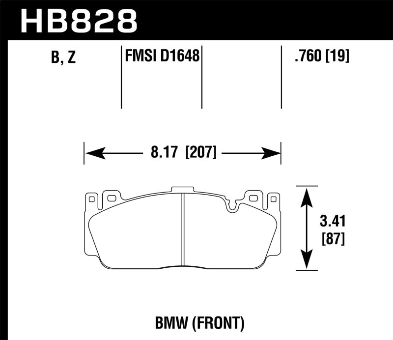 Hawk Performance HB828C.760 HPX Motorsport Brake Pads