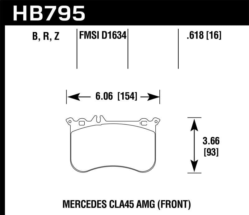 Hawk Performance HB795B.618 HPS 5.0 Street Brake Pads