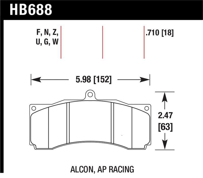 Hawk Performance HB688N.710 HP Plus Crossover Street/Motorsport Brake Pads