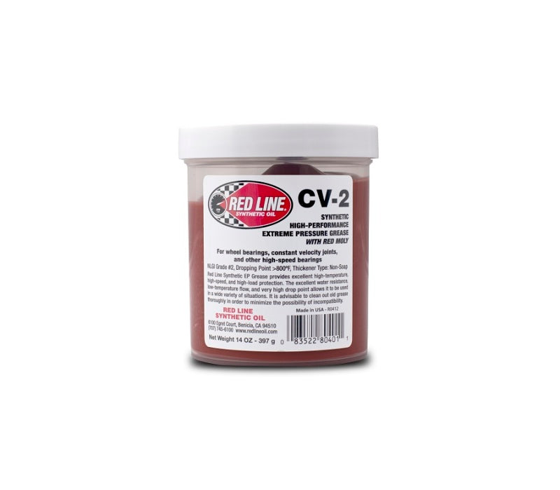 Red Line 80401 CV-2 Grease with Moly - 14oz. Jar (4 Pack)