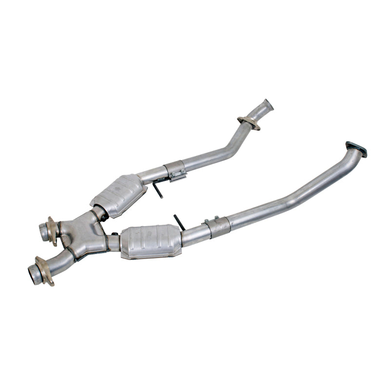BBK Performance 1666 High Flow X-Pipe with Catalytic Converters (2-1/2 in) for 1996-1998 Ford Mustang GT 4.6L