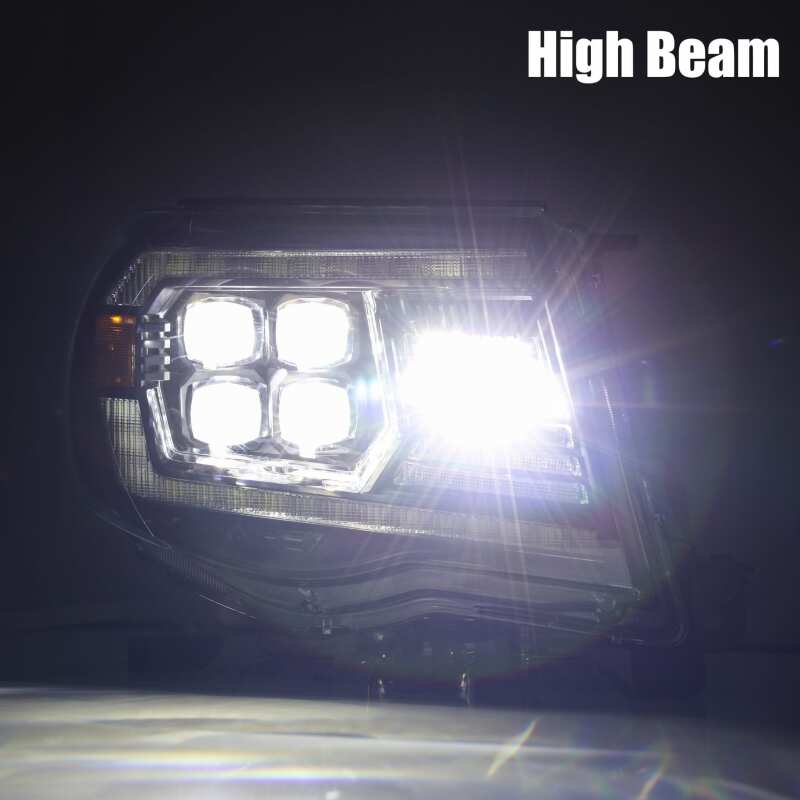 AlphaRex 880743 05-11 Toyota Tacoma NOVA LED Projector Headlights Plank Style Chrome with Activation Light/DRL