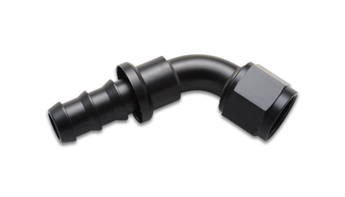 Vibrant Push-On 60 Degree Hose End Elbow Fitting Size -10AN