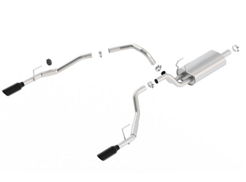 Borla 140552BC 09-17 Ram 1500 5.7L V8 5in Single Tip Black Chrome Cat-Back Touring Exhaust Through Bumper - #140552BC