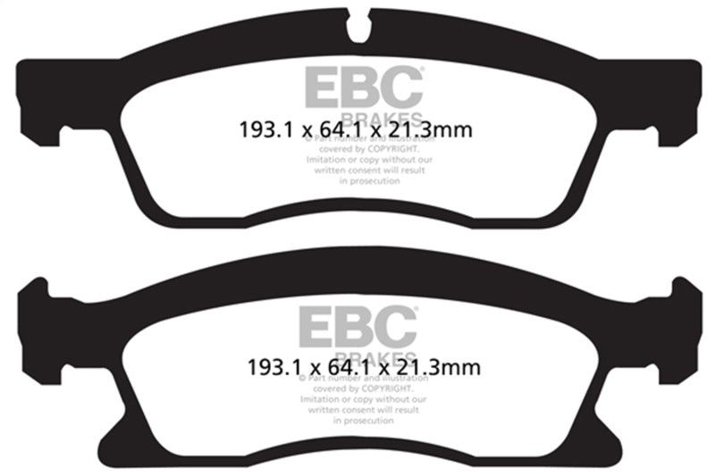EBC 13+ Dodge Durango 5.7 Greenstuff Front Brake Pads DP62136