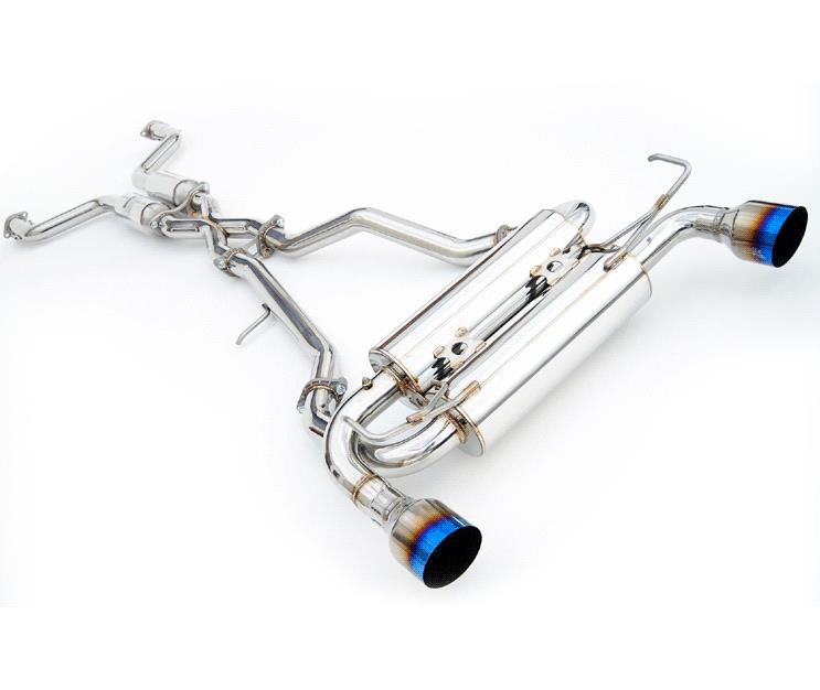 Invidia HS09IFXGID 09-Up Infiniti FX35/FX37 Gemini Rolled Titanium tip Cat-back Exhaust