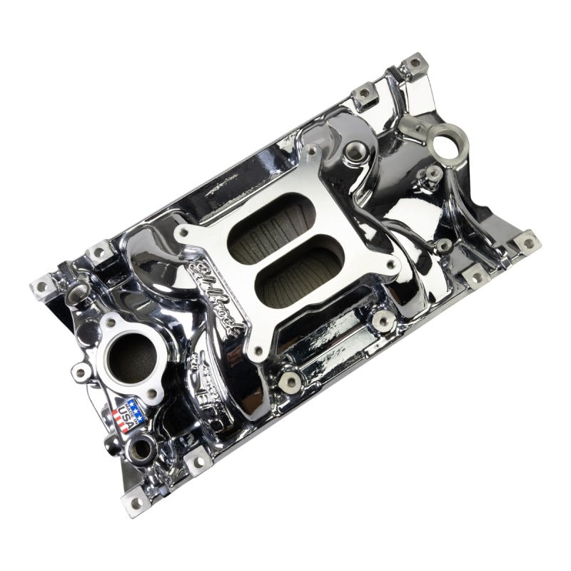 Edelbrock 2716-CP Chevrolet Vortec Small Block Performance EPS Manifold - Chrome Plasma Finish