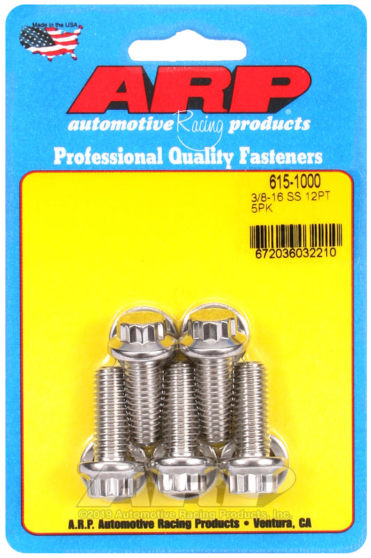 ARP 615-1000 3/8in-16 x 1.000in 12pt 7/16 Wrenching SS Bolts