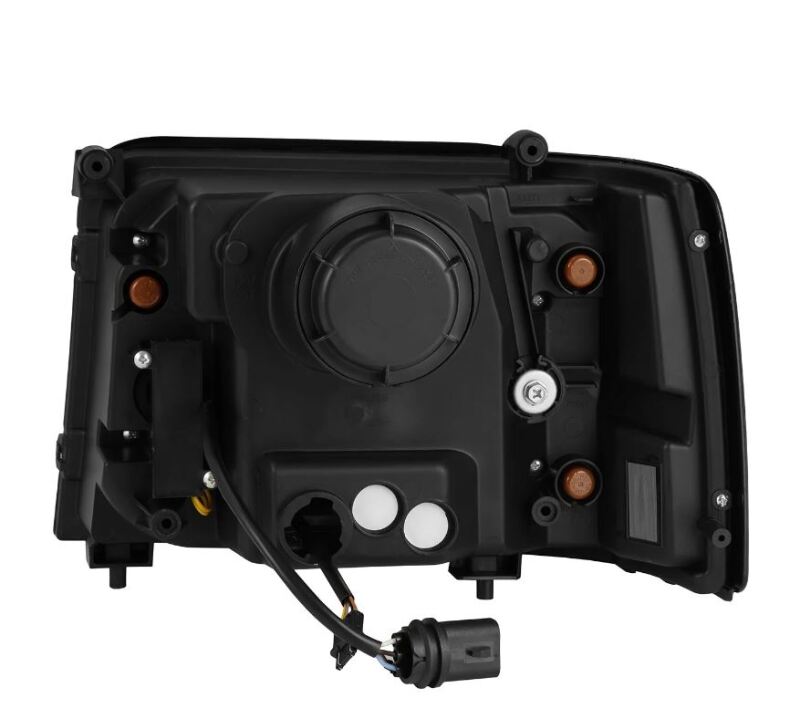 AlphaRex 880266 92-96 Ford F-Series/Bronco PRO-Series Projector Headlight Black with Sequential Signal & DRL