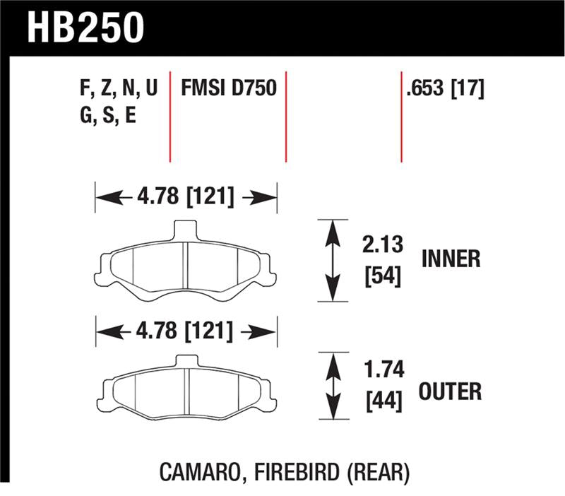 Hawk Performance HB250B.653 HPS 5.0 Street Brake Pads