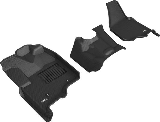 3D MAXpider Kagu Front Floor Mats for 2012-2016 Ford F-250 350 450 (Bench Seat)