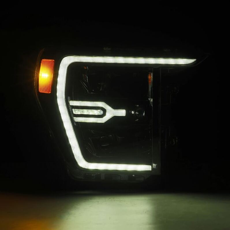 AlphaRex 880169 21-22 Ford F150 Luxx-Series Projector Headlights Alpha-Black w/Activation Light/Sequential Signal