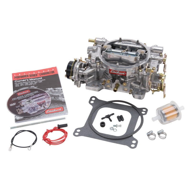 Edelbrock 1406 Performer Series 600 CFM 4-Barrel Carburetor Electric Choke Satin