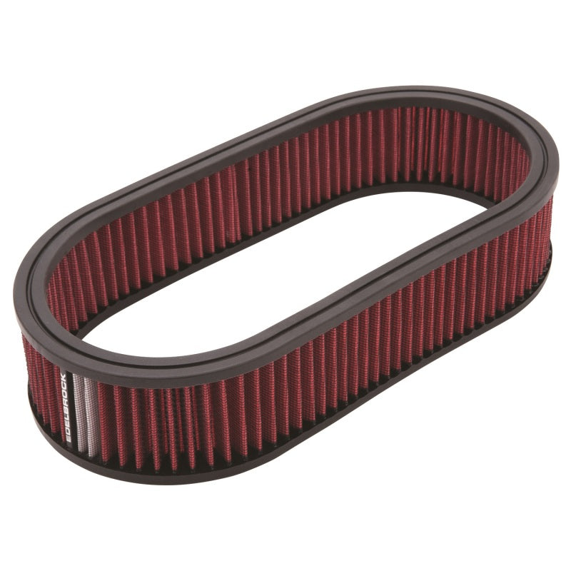 Edelbrock 1226 Air Cleaner Element Oval 2.5 in Tall Red with White Strip