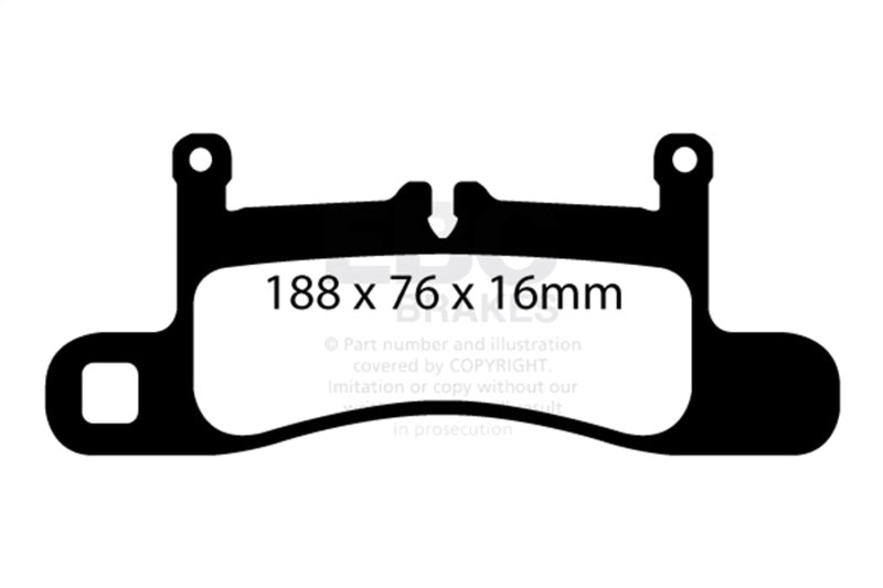 EBC 11+ Porsche Cayenne 3.0 Supercharged Hybrid Bluestuff Rear Brake Pads DP52098NDX