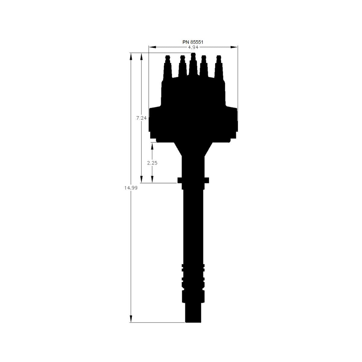 MSD 85551 for Chevy V8 Pro-Billet Distributor