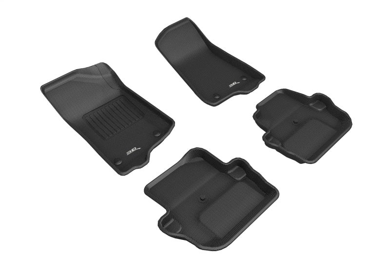 3D MAXpider Kagu Front & Rear Floor Mats for 2018-2024 Jeep Wrangler