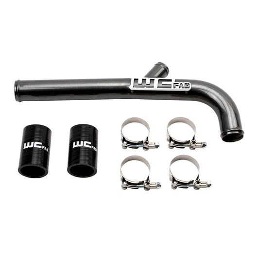 Wehrli Custom Fabrication WCF100867-GB Upper Coolant Pipe with Dual Radiator Gloss Black for 2013-2015 Ram 2500 / 3500 6.7L Cummins