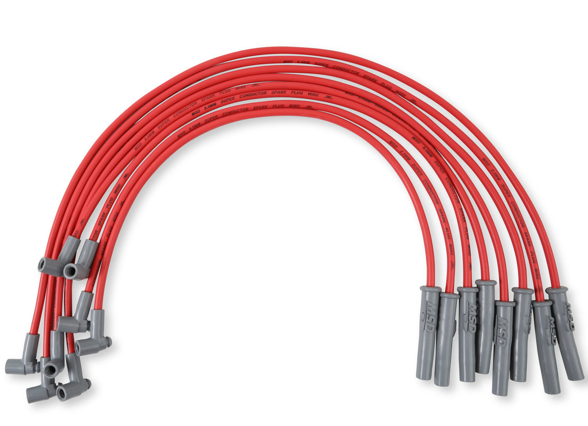 MSD 35379 Super Conductor Spark Plug Wire Set, for Chevy 366-454 w/HEI Cap