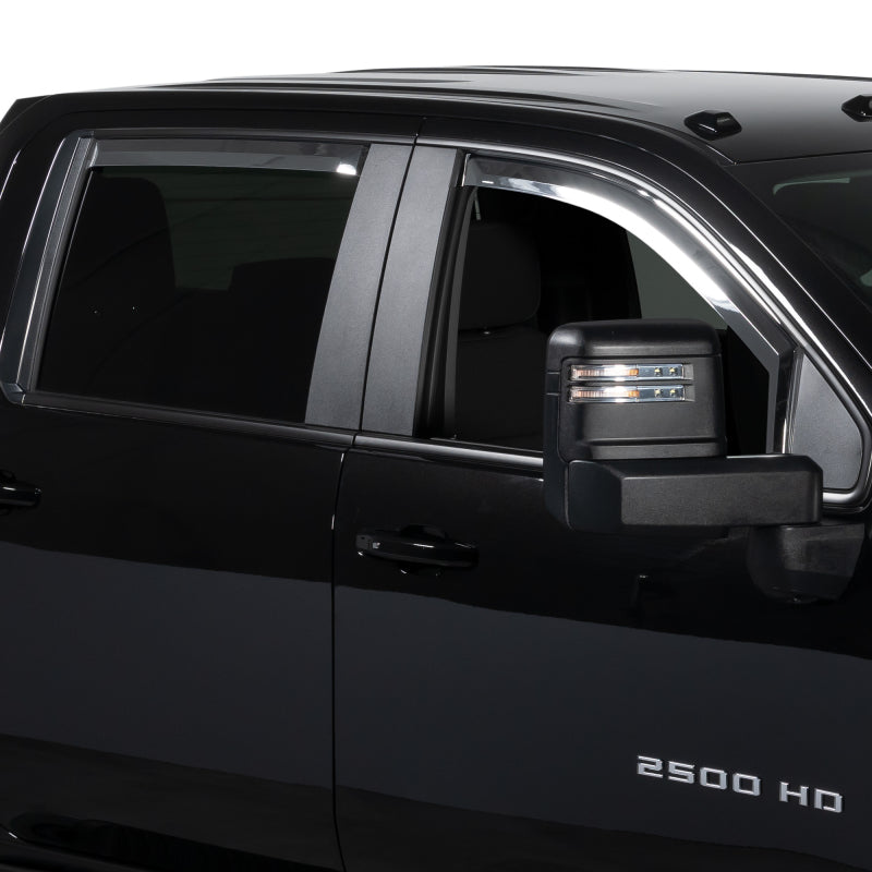 Putco for 2019-2020 Chevrolet Silverado / GMC Sierra 1500 - Crew Cab (Set of 4) Element Chrome Window Visors