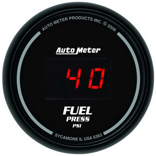 AutoMeter 6363 Z Series 52mm Black Digital 5-100 PSI Fuel Pressure Gauge