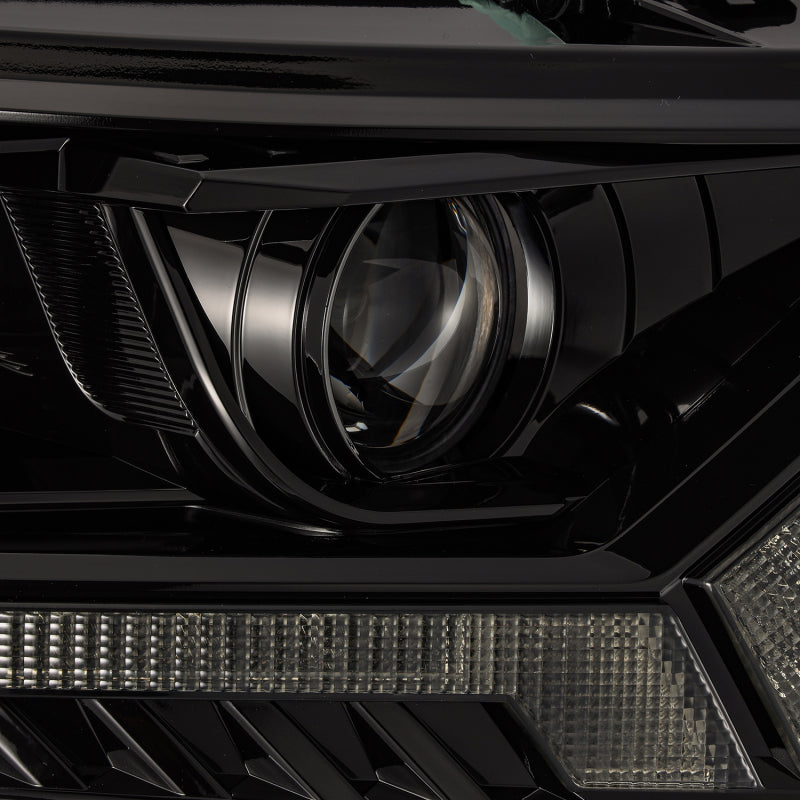 AlphaRex 880121 19-21 Ford Ranger LUXX LED Projector Headlights Plank Style Alpha Black w/Sequential Signal/DRL