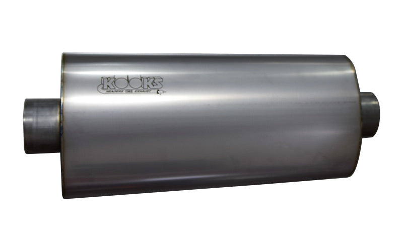 Kooks MUF-019 3in Oval Center/Center Muffler 18in Long Body Polished Stainless Steel