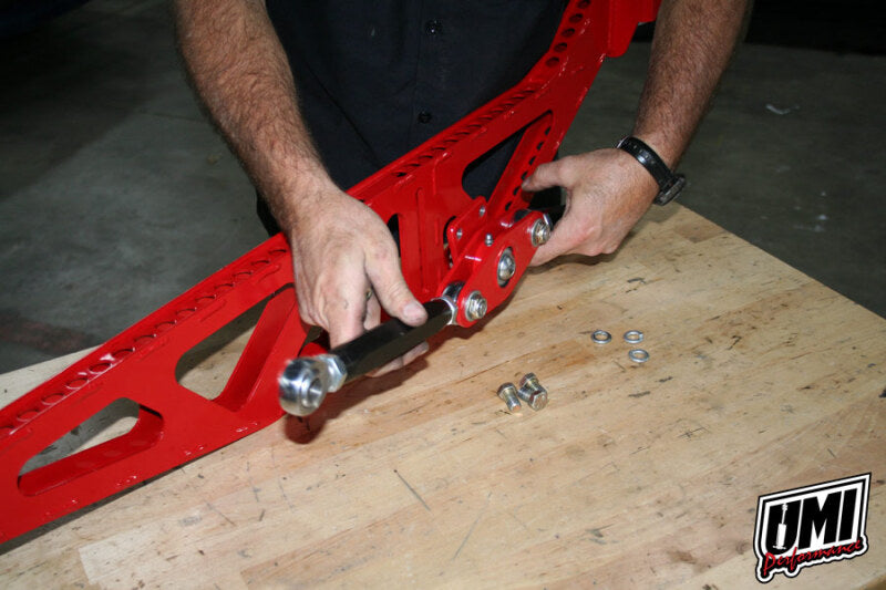 UMI Performance 2080-300-R Fabricated Watts Link 3in Axle Tubes Red