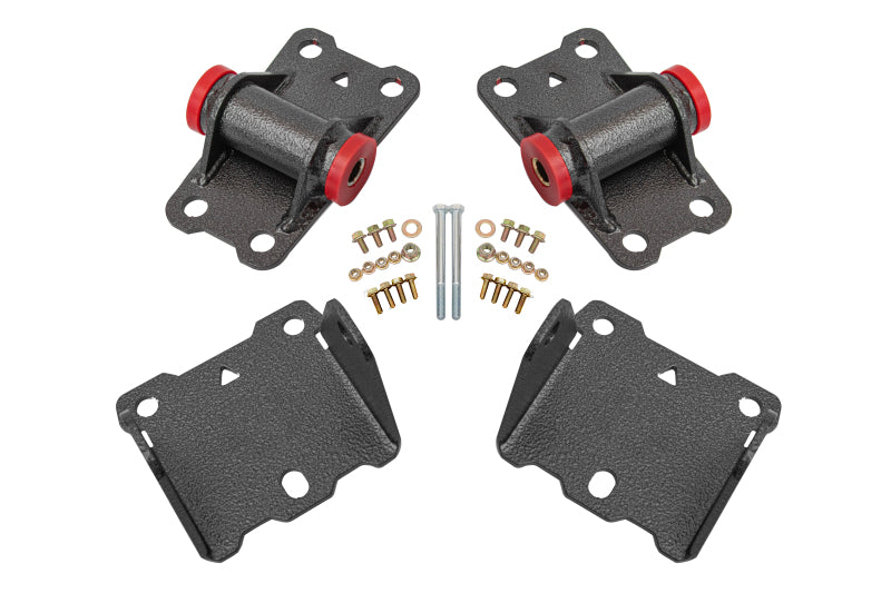 BMR 1978-1987 G-Body Motor Mount Kit Upper & Lower Poly - Black Hammertone