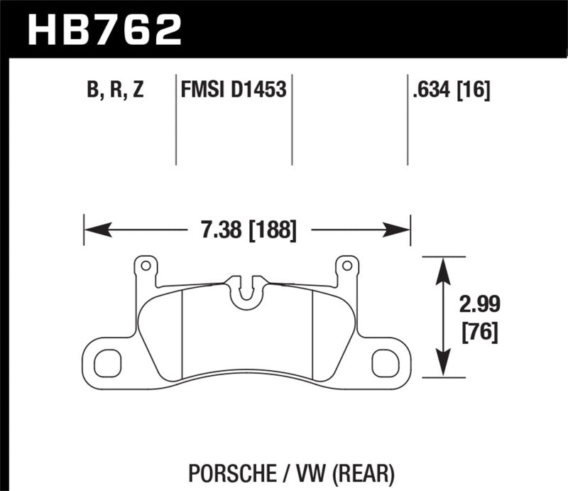 Hawk Performance HB762Z.634 Performance Ceramic Street Brake Pads