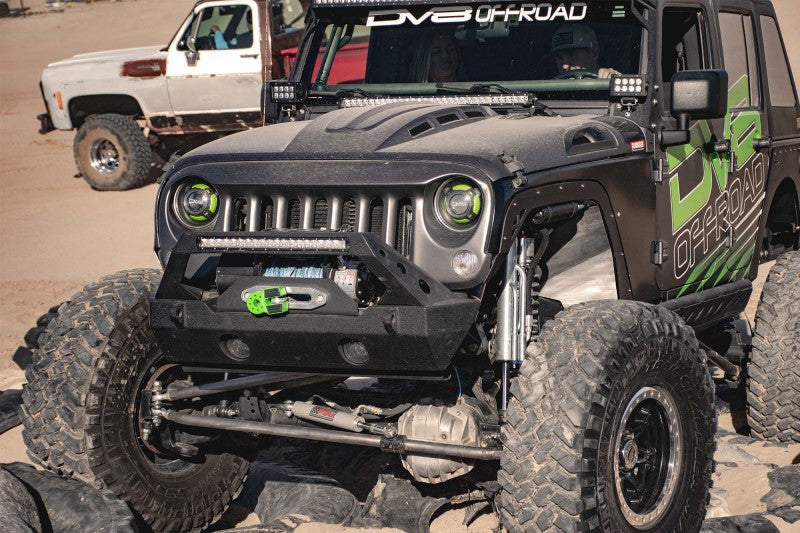 DV8 Offroad 07-18 Jeep Wrangler JK Metal Heat Dispersion Hood - Primer Black - #HDMB07-02