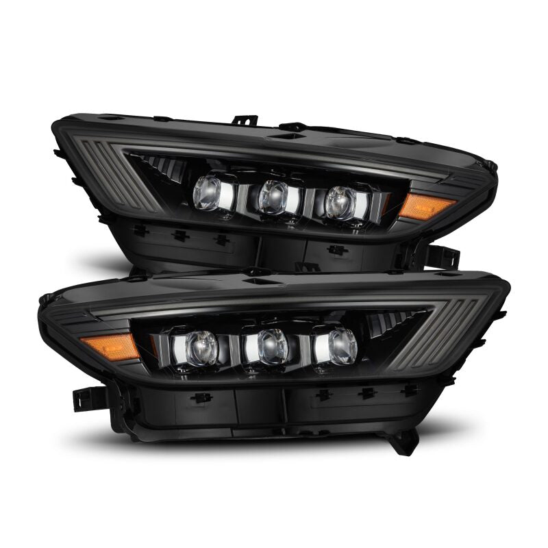 AlphaRex 880114 15-17 Ford Mustang NOVA LED Projector Headlights Alpha-Black w/Activation Light/Sequential Signal + Switchback DRL