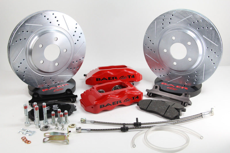 Baer Brakes 94-04 Ford Mustang 13in Track4 Front SDZ Brake Kit - Monster Green