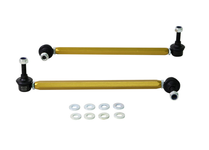 Whiteline KLC151 Front Sway Bar Link Kit Heavy Duty Adjustable Steel Ball for 2000-2011 Ford Focus, 2004-2012 Volvo S40, 2006-2013 Mazda 3 and More