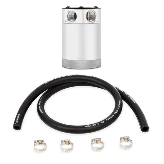 Mishimoto Compact Baffled Oil Catch Can - 2-Port - Polished - #MMBCC-CBTWO-P