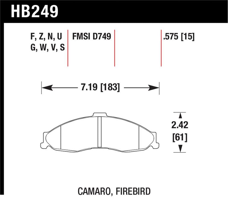 Hawk Performance HB249B.575 HPS 5.0 Street Brake Pads