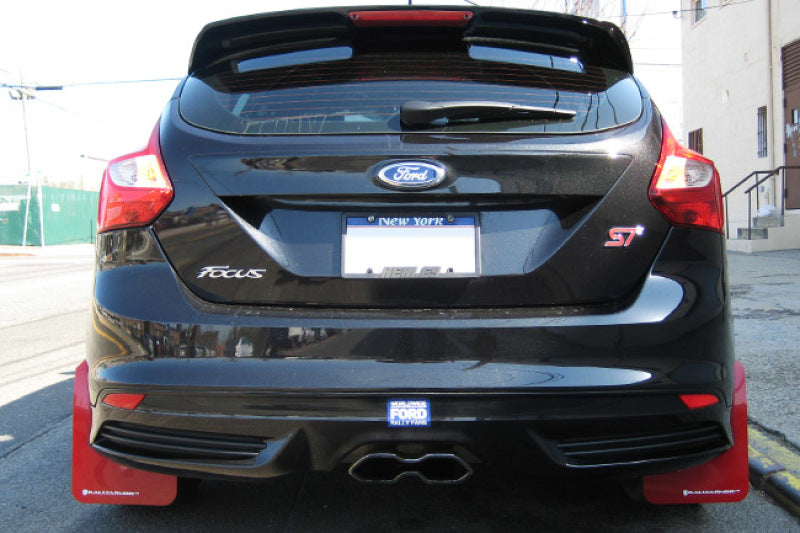 Rally Armor UR Mud Flaps - 2013-2018 Ford Focus - Black/Grey Logo - #MF27-UR-BLK/GRY